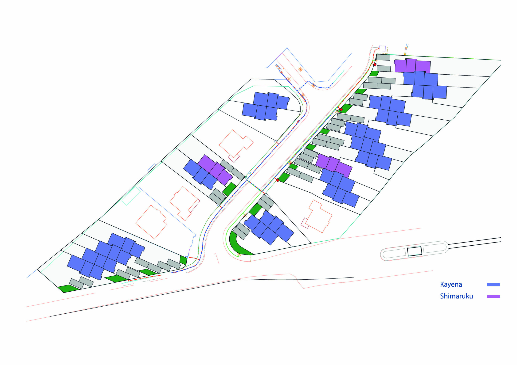 Site plan of Catharina Gardens with all twenty-one plots